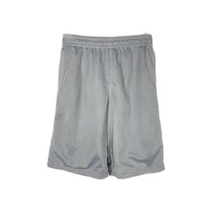 Athletic Works Kids Gray Mesh Athletic Basketball Shorts